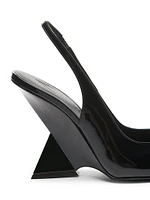 Cheope 105MM Patent Leather Slingback Pumps