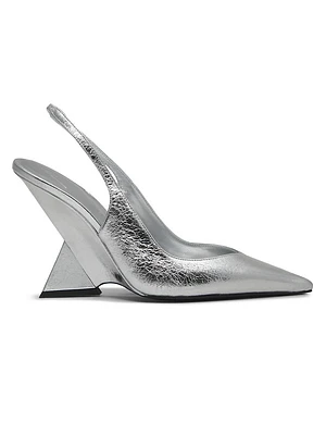 Cheope 100MM Leather Slingback Wedges