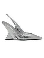Cheope 100MM Leather Slingback Wedges