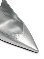 Cheope 100MM Leather Slingback Wedges