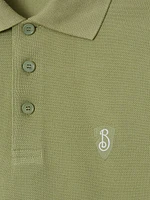 Embroidered Logo Cotton Polo Shirt