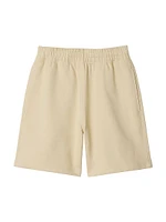 Check Label Cotton Shorts