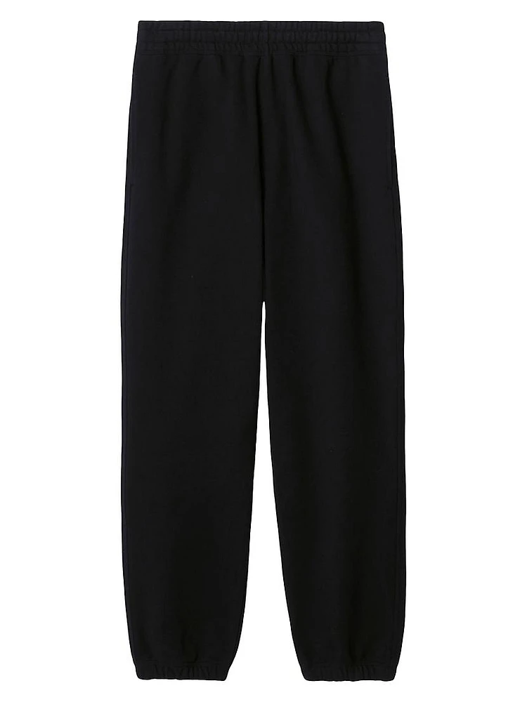 Check Label Cotton Jogging Pants