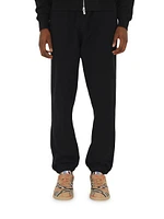 Check Label Cotton Jogging Pants