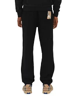 Check Label Cotton Jogging Pants