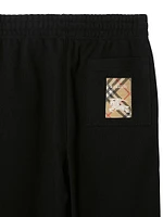 Check Label Cotton Jogging Pants