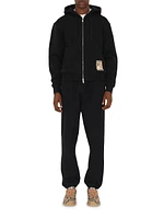 Check Label Cotton Jogging Pants