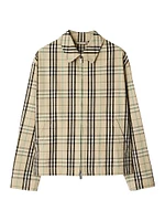 Harrington Check Cotton Zip-Front Jacket