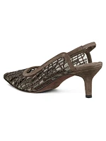 Mesh Slingback Pumps