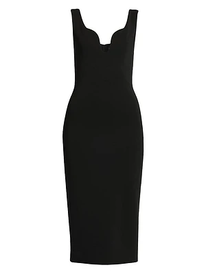 Technical Stretch Jersey Midi-Dress