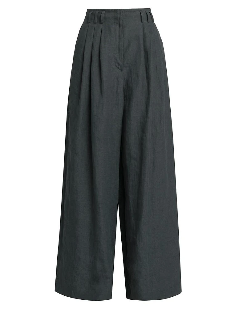 Compact Linen Trousers