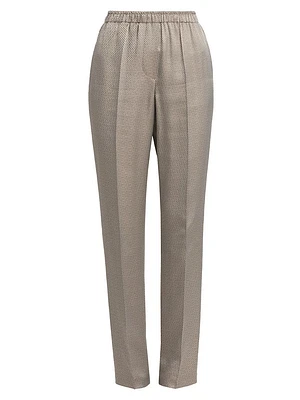 Micro Jacquard Elasticized Trousers