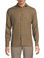 Linen Button-Front Shirt
