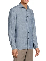 Washed Linen Stripe Shirt