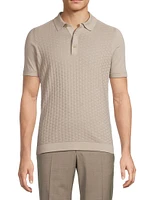 Jacquard Knit Polo Shirt