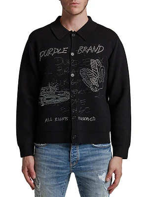Embellished Collar Cardigan