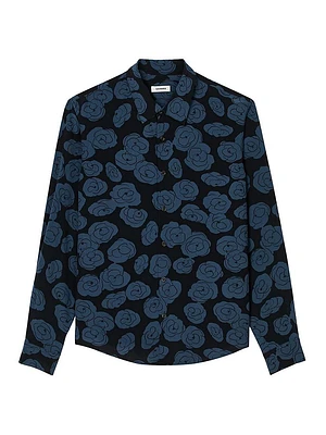 Camellia Motif Shirt