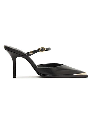 Charlotte 90MM Leather Mules