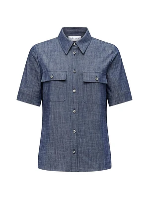 Vesper Stretch Denim Poplin Shirt