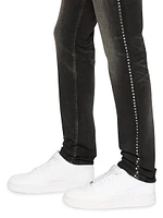 Democrazy Chitch Tarr Studded Slim-Tapered Jeans