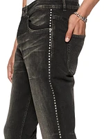 Democrazy Chitch Tarr Studded Slim-Tapered Jeans