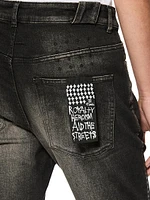 Democrazy Chitch Tarr Studded Slim-Tapered Jeans