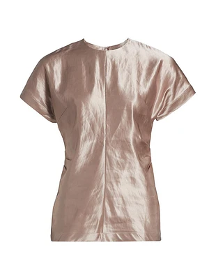 Pero Fitted Short-Sleeve Blouse
