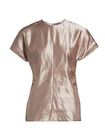 Pero Fitted Short-Sleeve Blouse
