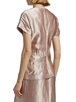 Pero Fitted Short-Sleeve Blouse