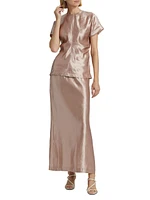 Pero Fitted Short-Sleeve Blouse