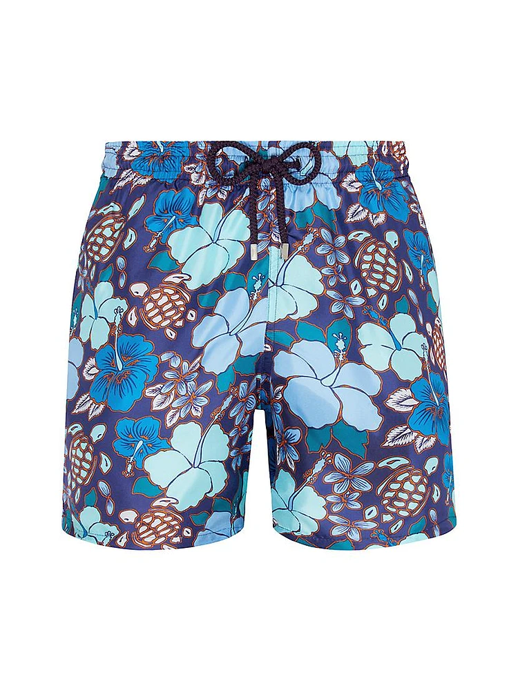 Floral Silk Bermuda Shorts