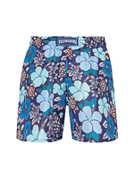 Floral Silk Bermuda Shorts