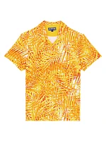 Palm Leaves Stretch Polo Shirt