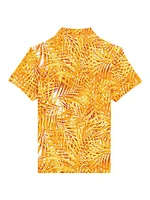 Palm Leaves Stretch Polo Shirt