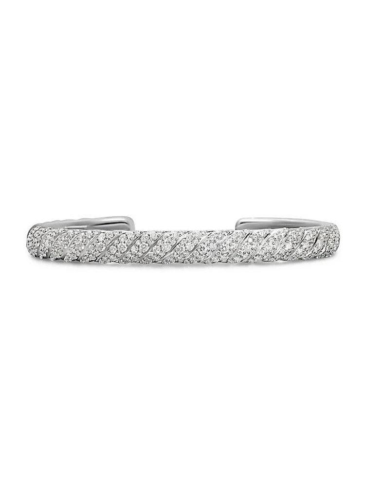 Sculpted Cable Cuff Bracelet in 18K Gold