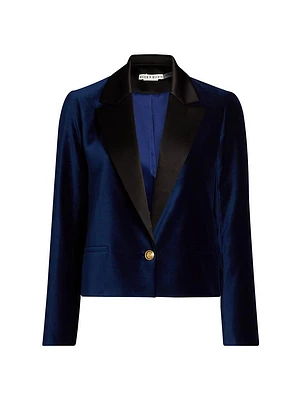 Devyn Velvet Short Blazer