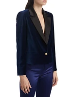 Devyn Velvet Short Blazer