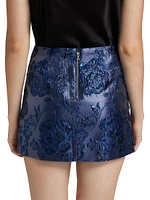 Elana Floral Brocade Mini Skirt