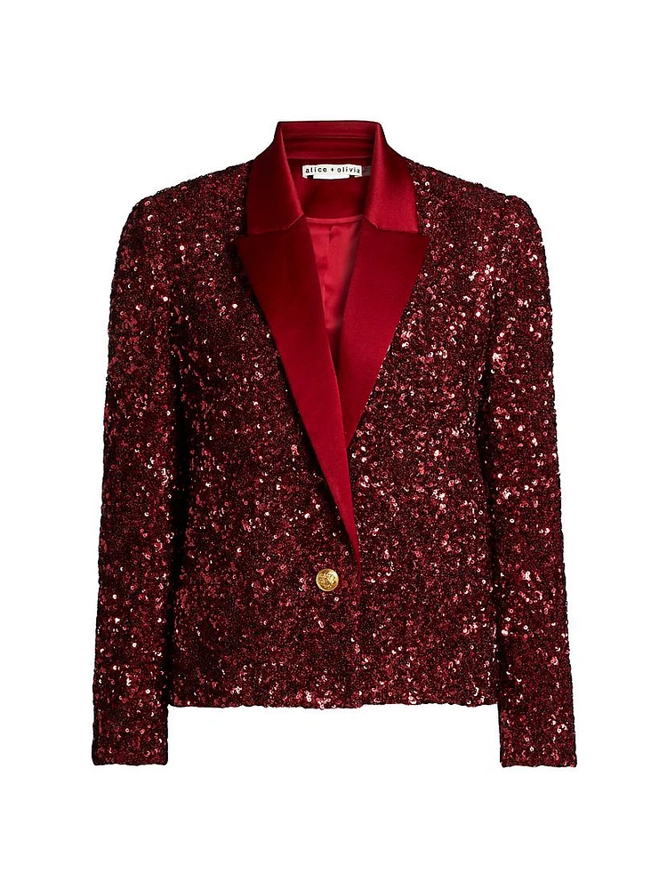 Devyn Sequin Short Blazer