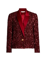 Devyn Sequin Short Blazer