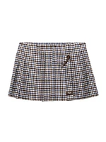 Checked Wool Mini Skirt