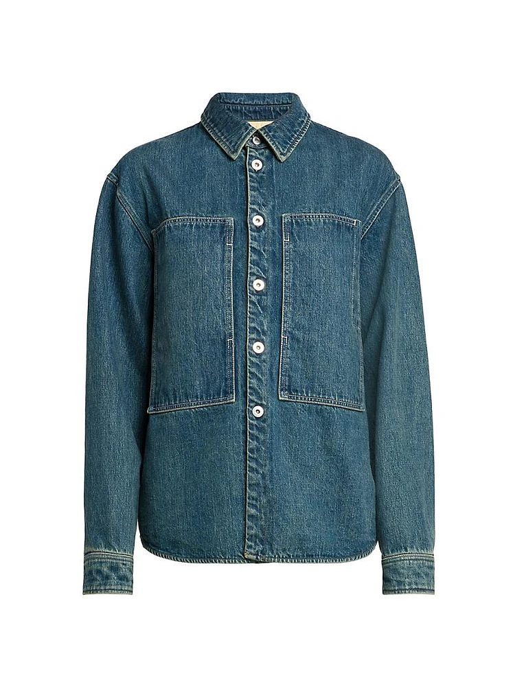 Paneled Denim Shirt