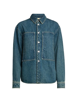 Paneled Denim Shirt