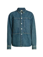 Paneled Denim Shirt