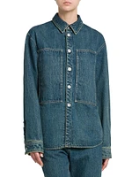 Paneled Denim Shirt