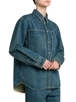 Paneled Denim Shirt