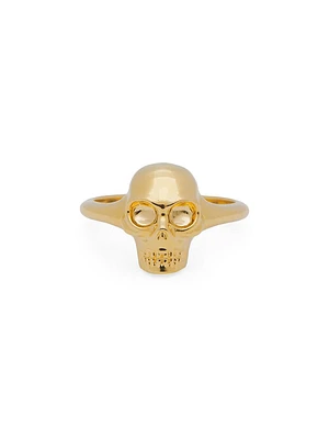 Goldtone Skull Ring