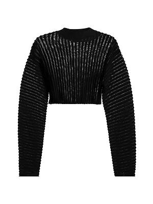 Nomi Wool-Blend Crop Sweater