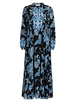 Floral Pleated Maxi Dress