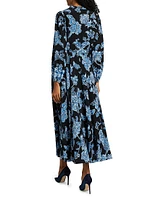 Floral Pleated Maxi Dress